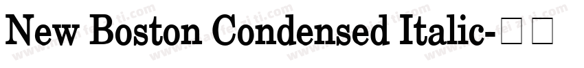 New Boston Condensed Italic字体转换